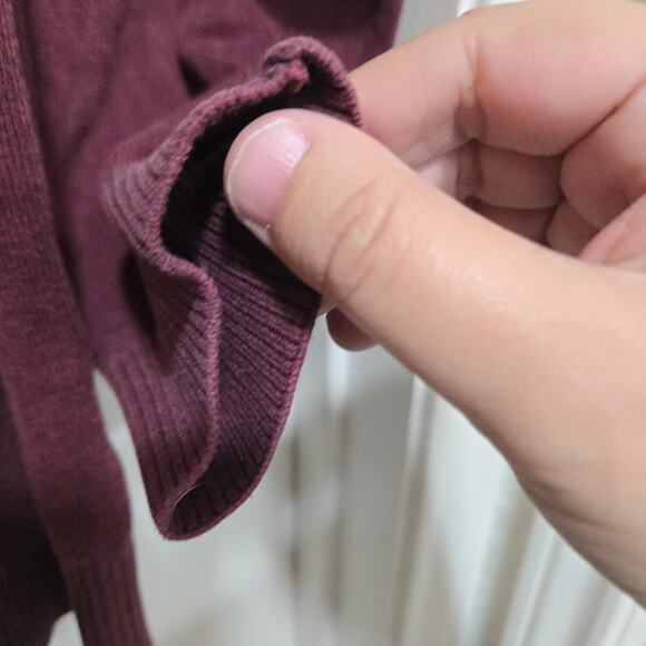 Tommy Hilfiger Burgundy Cotton Crewneck Sweater L - Picture 5 of 8